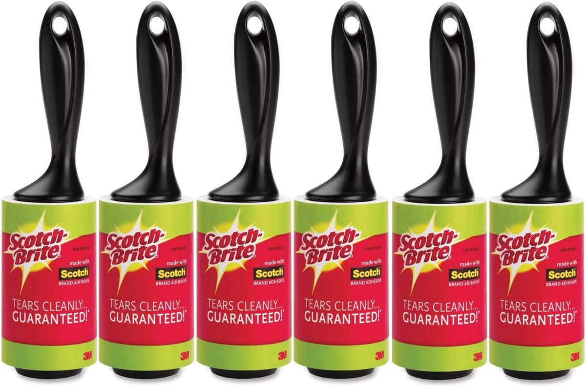 Lint Roller Removes Lint, Fur, Fuzz and Other Debris from Clothing and Upholstery(Pack of 6, 56 Sheets on Each Roll)