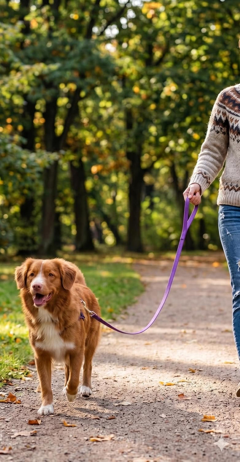 Strong Nylon Dog Pet Lead Leash, Purple