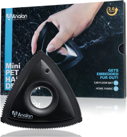 Mini Pet Hair Remover for Car Detailing Dog Hair Tool Brush(Black)