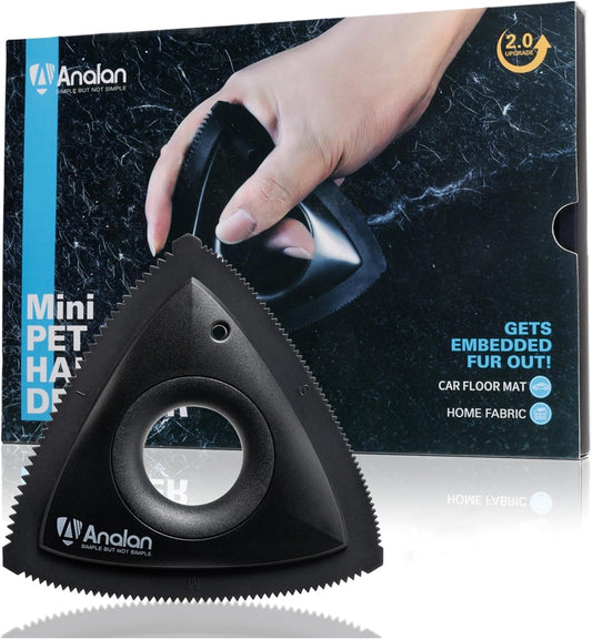 Mini Pet Hair Remover for Car Detailing Dog Hair Tool Brush(Black)