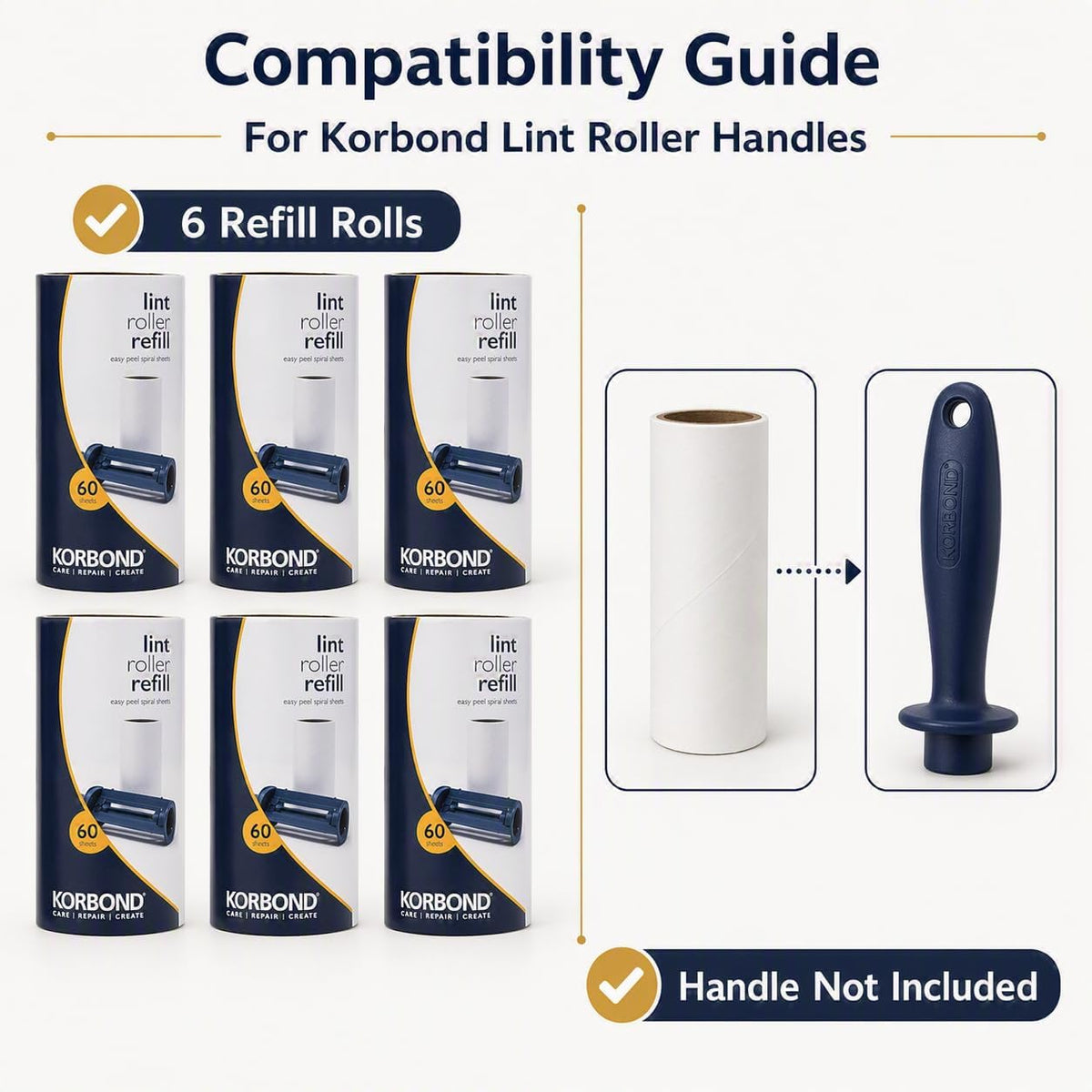 Lint Roller Refills 6 Pack - 360 Sheets Lint Rollers, Lint Remover, Pet Hair Remover, Dog Hair Remover, Clothes Roller Sticky, Pet Roller