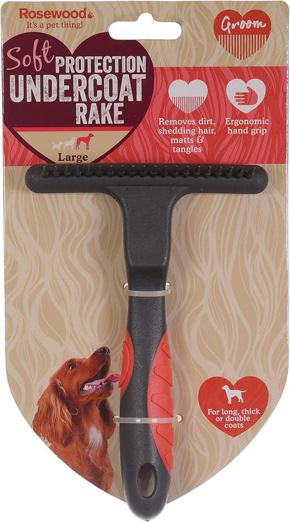 Soft Protection Undercoat Rake for Dogs, Large