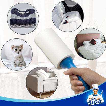 Extra Sticky Lint Roller Pet Hair Remover, 5 Pack, Blue
