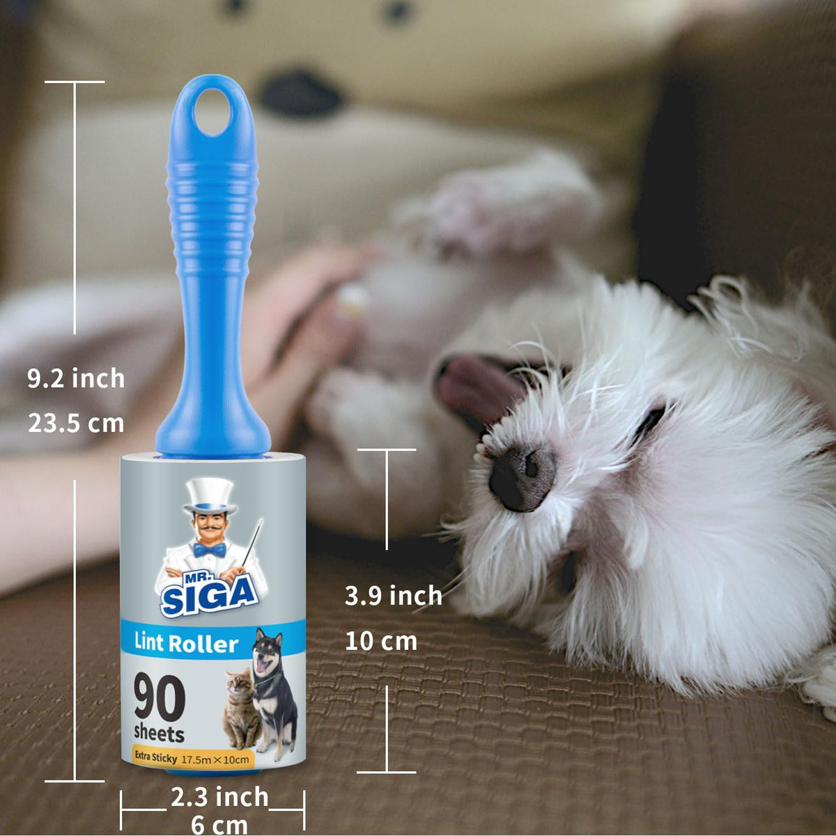 Extra Sticky Lint Roller Pet Hair Remover, 5 Pack, Blue