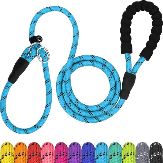 Slip Lead for Dogs No Pull Training Lead 1.8M Reflective Dog Lead with Padded Handle & Anti-Choke Stopper, S/M/L for Small Medium Large Dogs