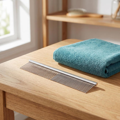 Professional Metal Pet Comb, Stainless Steel Pets Grooming Comb
