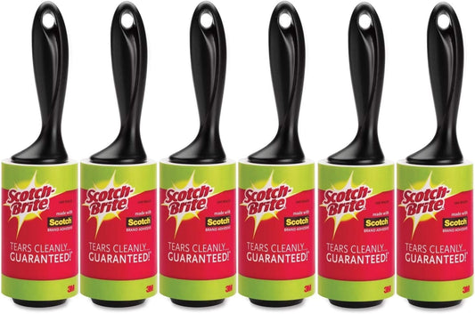 Lint Roller Removes Lint, Fur, Fuzz and Other Debris from Clothing and Upholstery(Pack of 6, 56 Sheets on Each Roll)