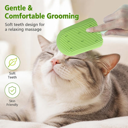 2Pcs Cats Tongue Comb and Brush,Silicone Cat Brush,Cat Grooming Brushes