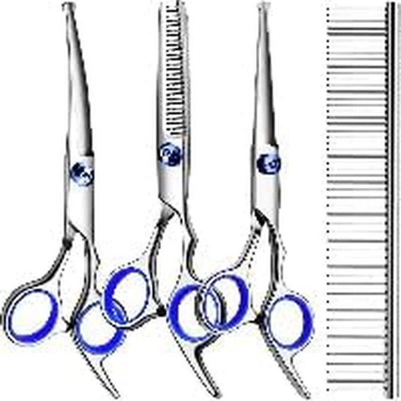 1Pc Professional Grooming with Safety round Tips, Sharp and Heavy-Duty Pet Grooming Shears for Cats, Curvedscissor