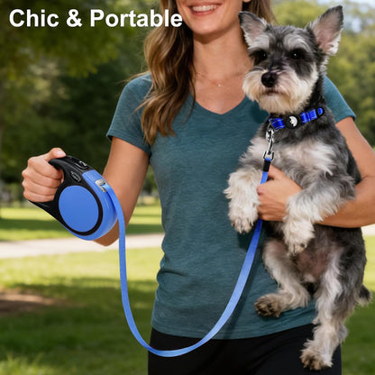 Retractable Dog Lead for Small Medium Dogs up to 20KG, 5M, Blue