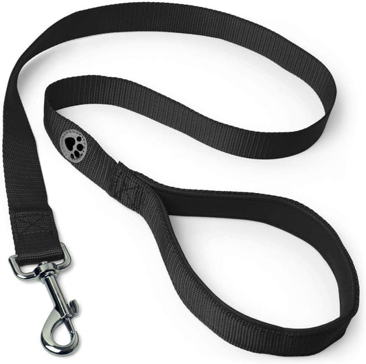 U7155 Padded Handle Dog Lead Leash - Black - 100Cm (1M) 3Ft 4"
