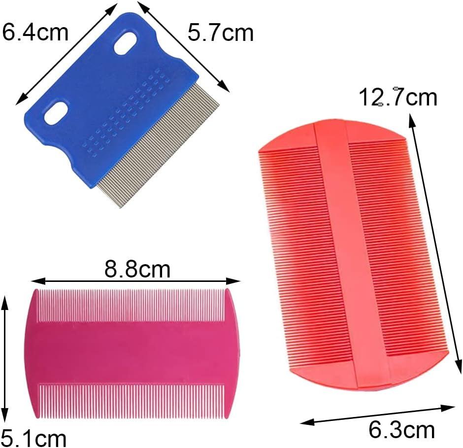 6 Pcs Dog Cat Hair Removal Massaging Combs, Dandruff & Stain Remover (Random Colour)