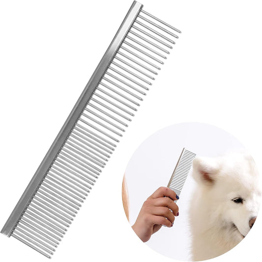Dog & Cat Comb, Stainless Steel Detangling for Thick Coats