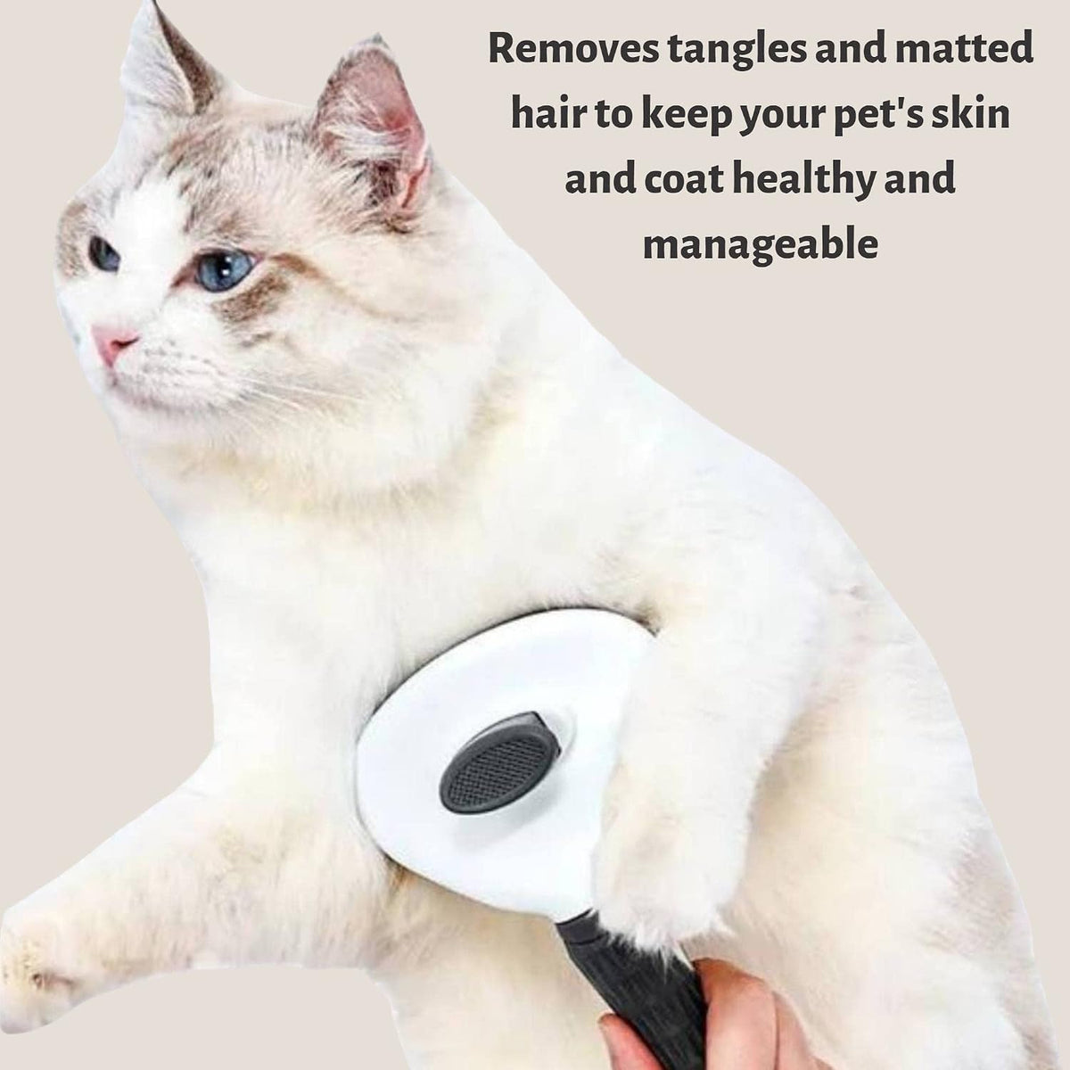 Muxtraders Cat Brush for Shedding - Grooming Comb for Kittens and Puppies, Removes Mats and Tangles, Long or Short Haired Indoor Pets