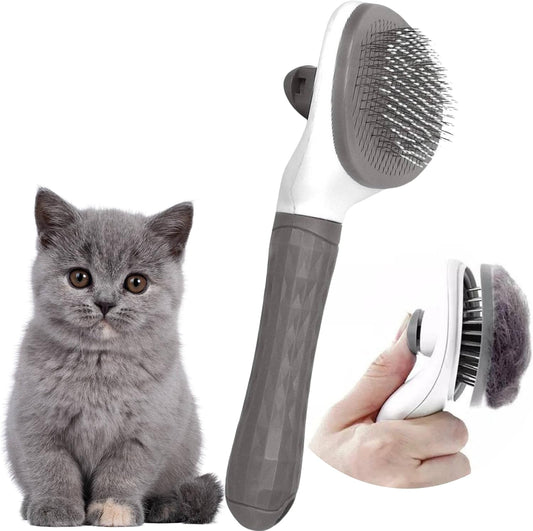 Muxtraders Cat Brush for Shedding - Grooming Comb for Kittens and Puppies, Removes Mats and Tangles, Long or Short Haired Indoor Pets