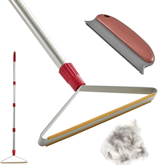 Upgrated Carpet Rake for Pet Hair Removal with 152Cm Long Handle