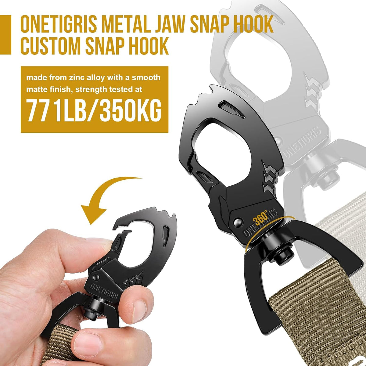 Tactical Dog Training Leash Bungee Leash with 2 Control Handle Quick Release Nylon Leads Rope