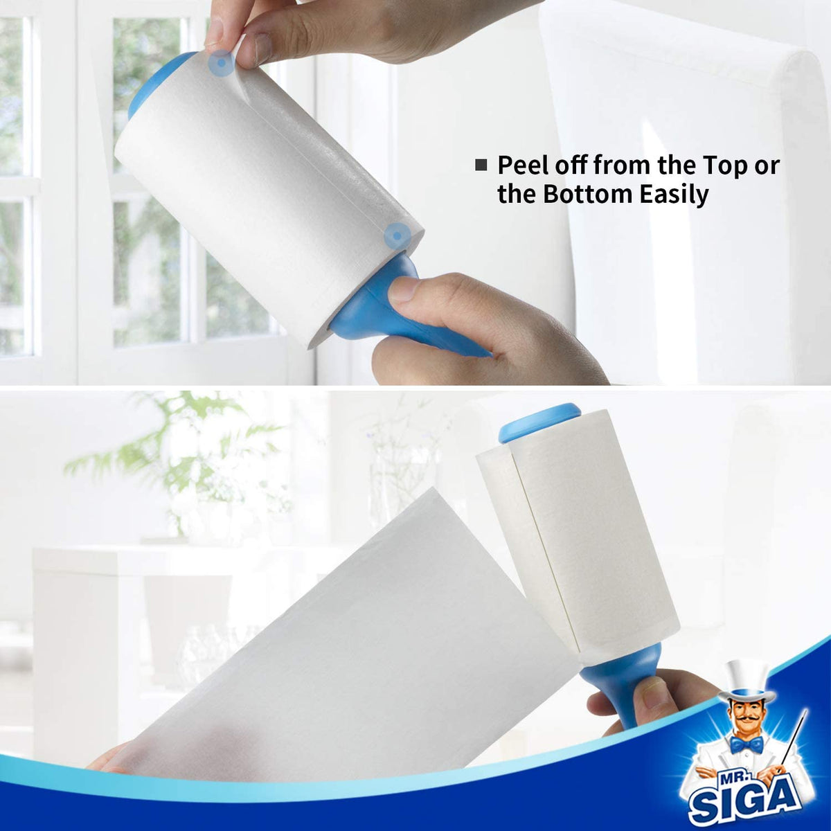 Extra Sticky Lint Roller Pet Hair Remover, 5 Pack, Blue