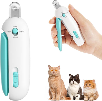 Cat Nail Clipper, Adjustable Trimming Hole with Hidden Nail File