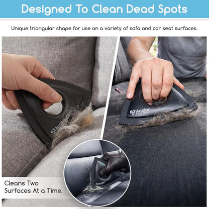 Mini Pet Hair Remover for Car Detailing Dog Hair Tool Brush(Black)