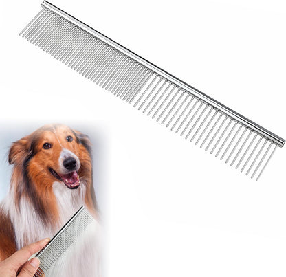 Professional Metal Pet Comb, Stainless Steel Pets Grooming Comb