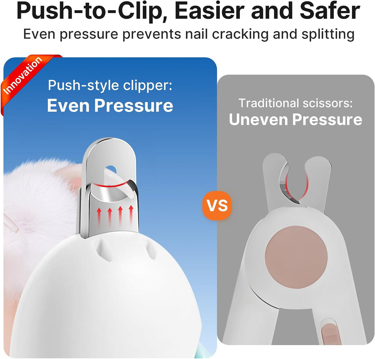 Cat Nail Clipper, Adjustable Trimming Hole with Hidden Nail File